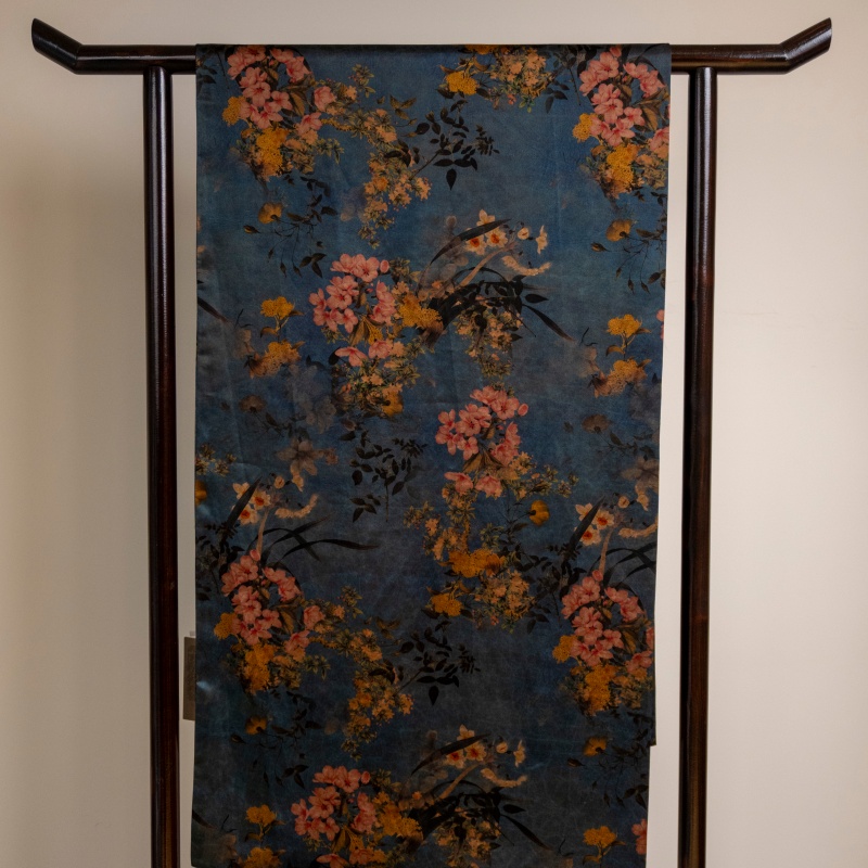 Flowers And Plants Xiangyunsha Silk Scarf Handmade Eco-friendly