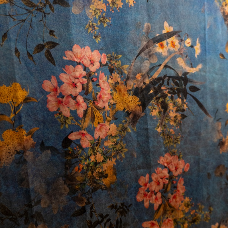 Flowers And Plants Xiangyun Silk Fabric Handmade Eco-friendly