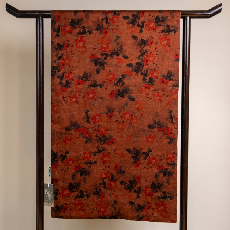 Blooming Flowers Xiangyun Silk Scarf Handmade Eco-friendly