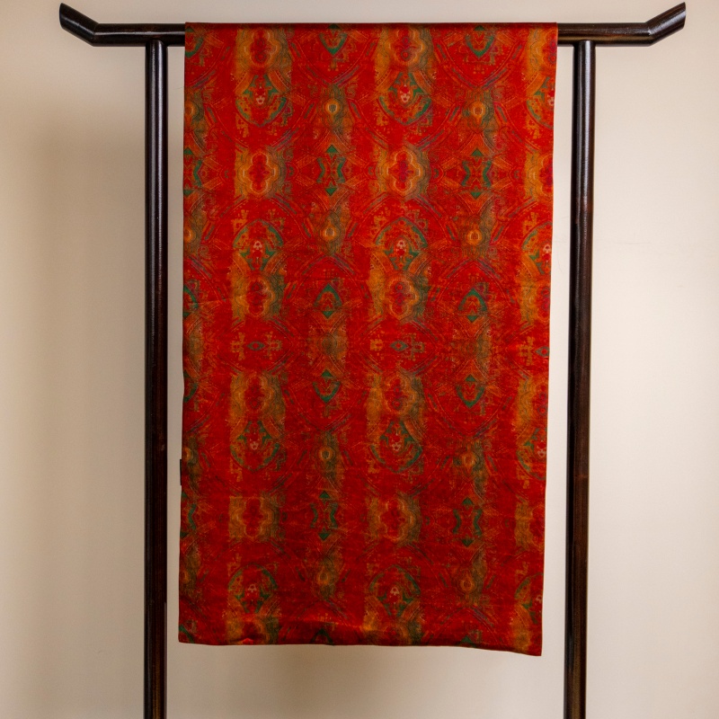 21-1 Joyful Artisanal Handcrafted Silk Fabric Xiangyunsha