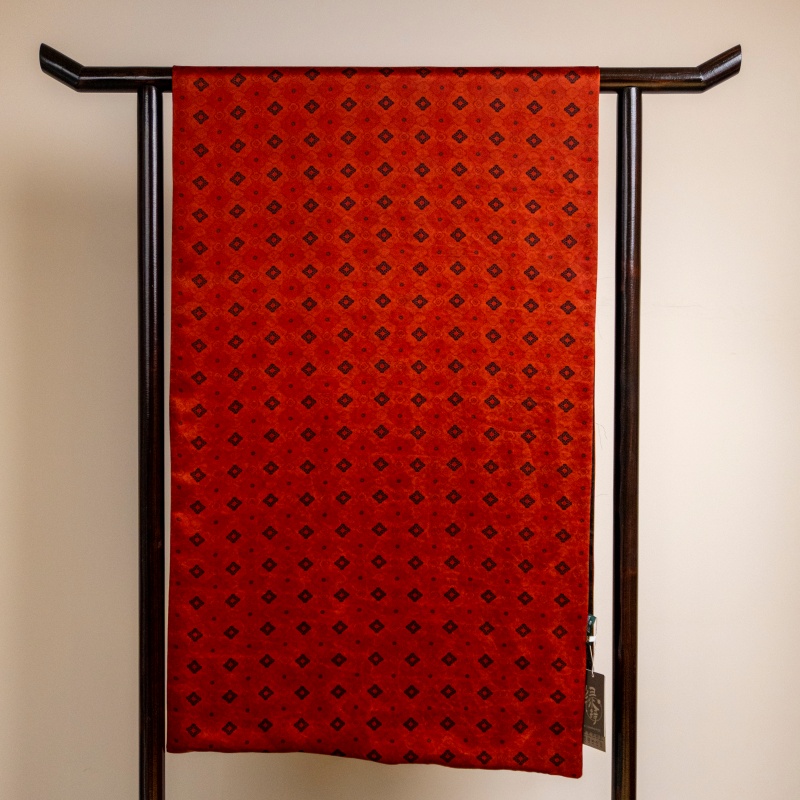 23-1 Diamond Grid Xiangyunsha Craftsmanship 100% Mulberry Silk Fabric